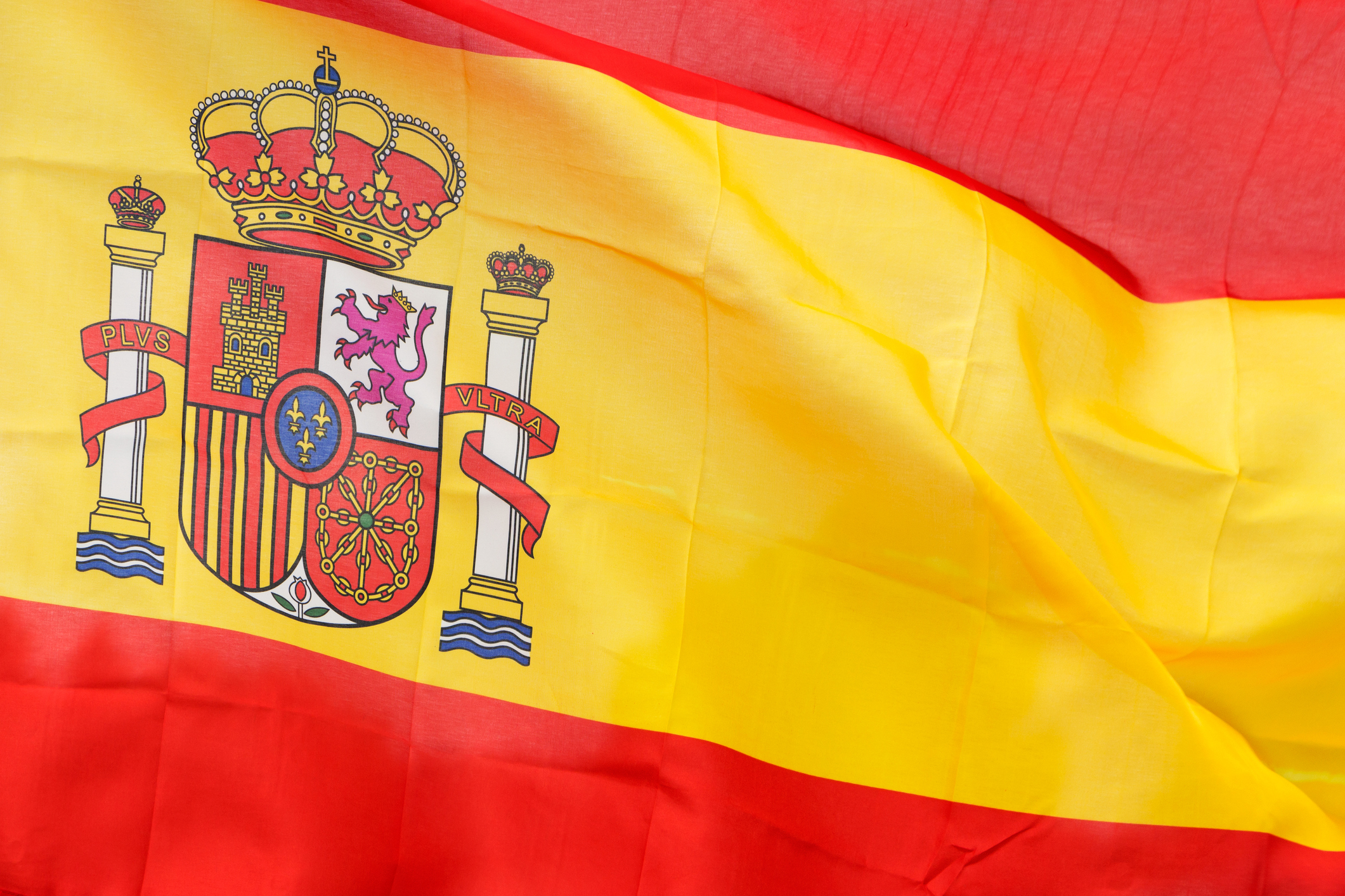 A photo of the Spanish flag.
