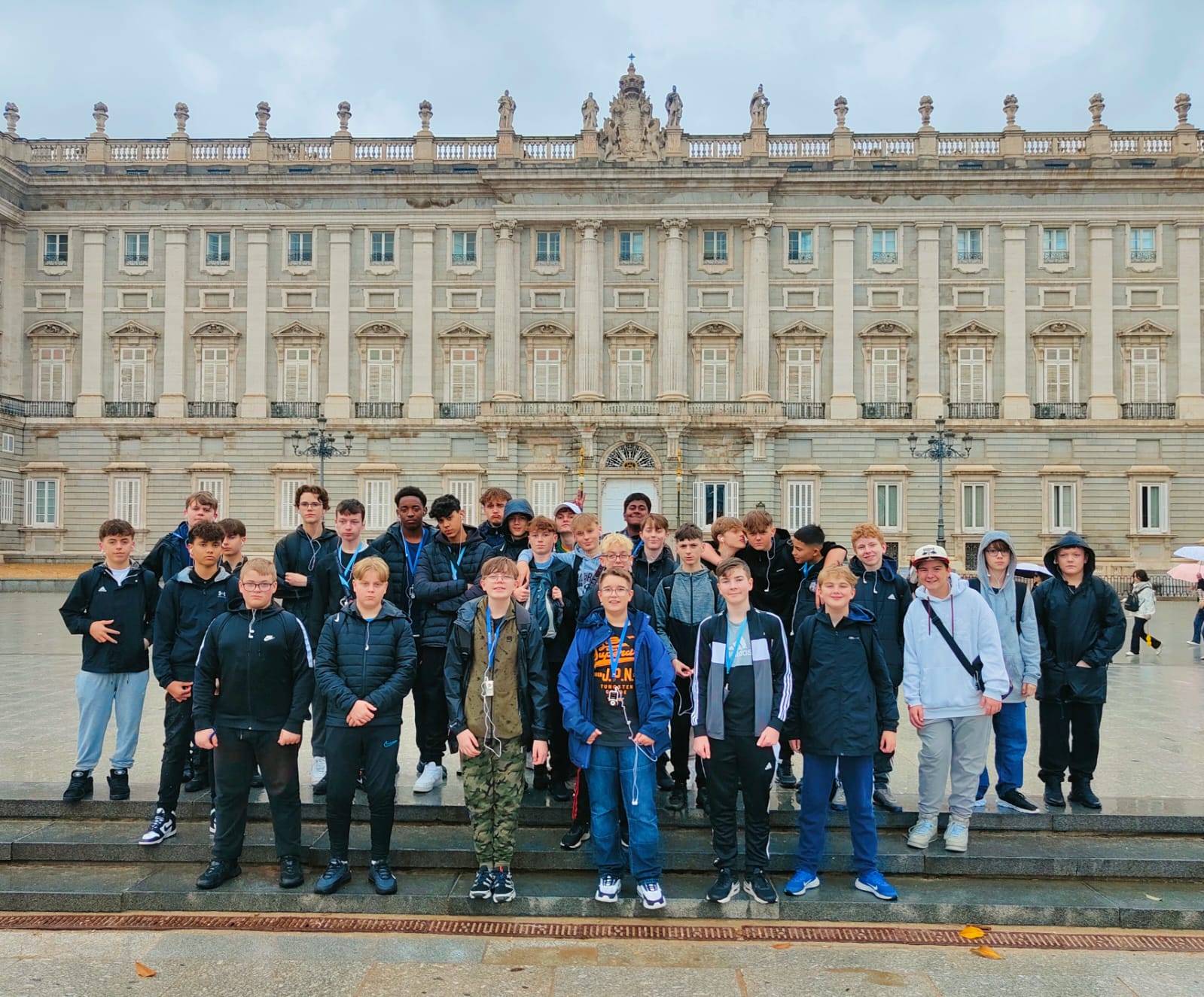 A group of students smiling for a photo